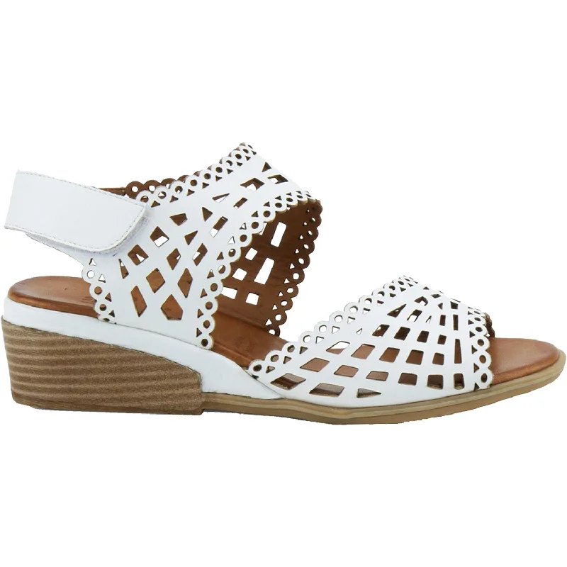 sandals for laid-back summer daysWomen's Spring Step Petra White Leather