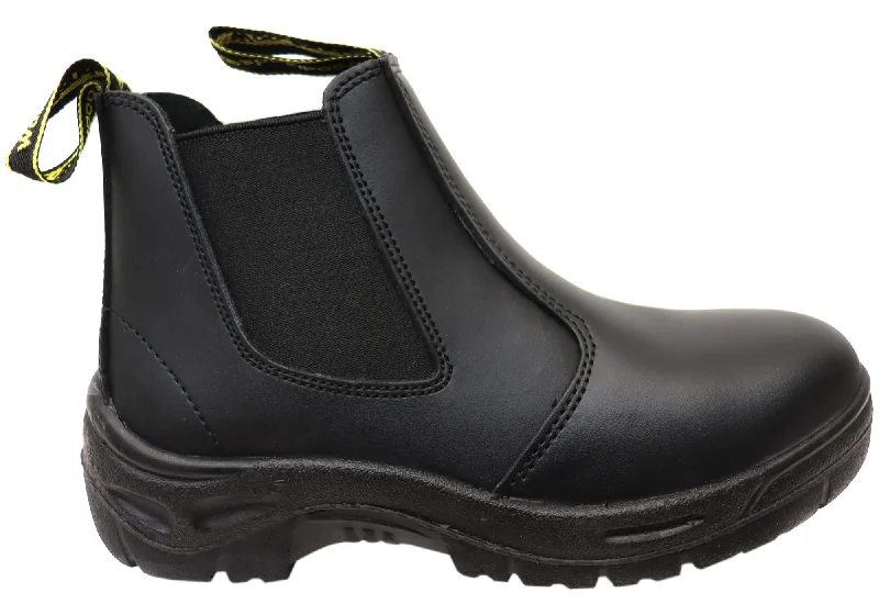 Stylish boots with a low heel for everyday wearWoodlands Mens Foreman Comfortable Leather Safety Boots