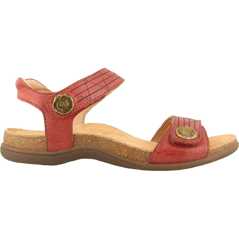 sandals for stylish city walksWomen's Taos Pioneer Red Leather