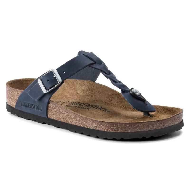 sandals with cross straps for comfortGizeh Oiled Leather Navy