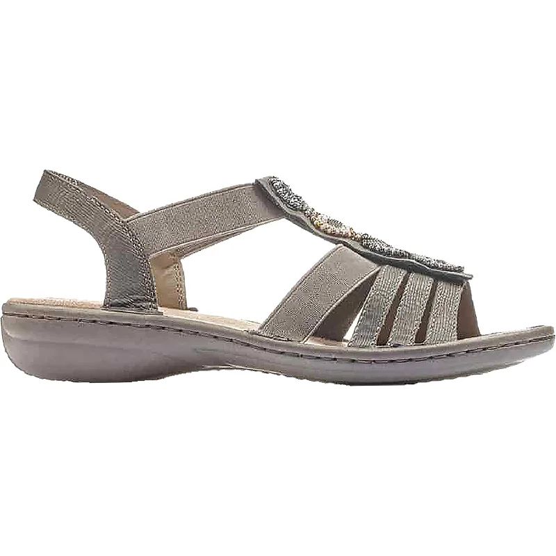 sandals for summer nightsWomen's Rieker 608G9-45 Regina G9 Basalt Synthetic