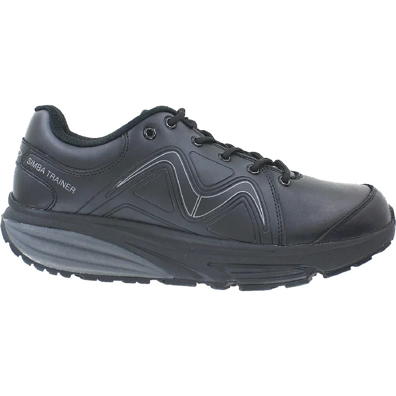 athletic shoes for women with wide width optionsMen's MBT Simba Trainer Black Leather