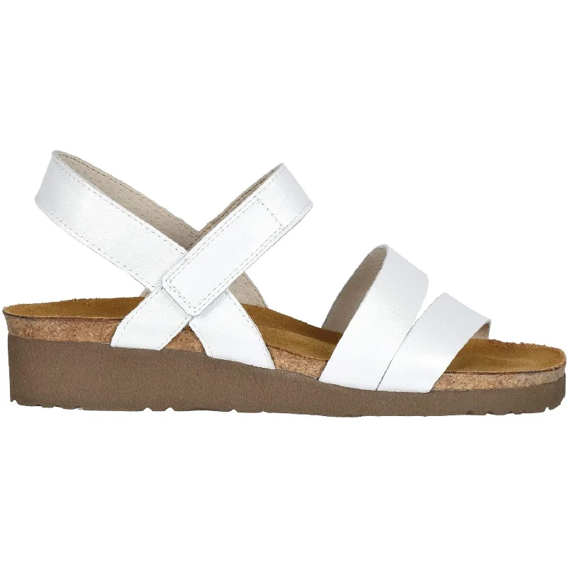 sandals with supportive strapsWomen's Naot Kayla White Pearl Leather