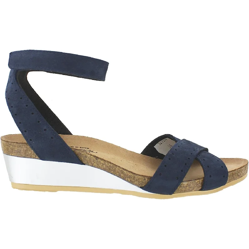 sandals for walking in tropical climatesWomen's Naot Wand Navy Nubuck