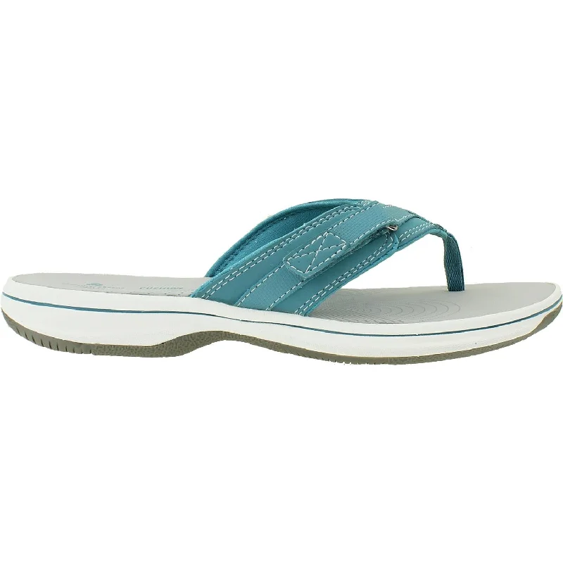 sandals with arch supportWomen's Clarks Cloudsteppers Breeze Sea Aqua Synthetic