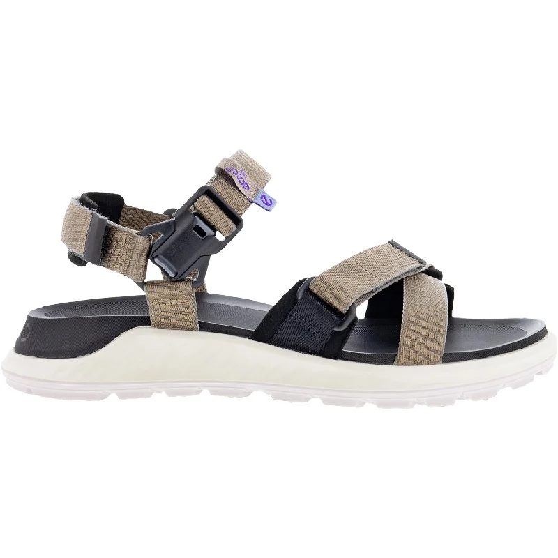 sandals with cushioned straps for added supportWomen's Ecco Exowrap 3S Moon Rock/Taupe Fabric