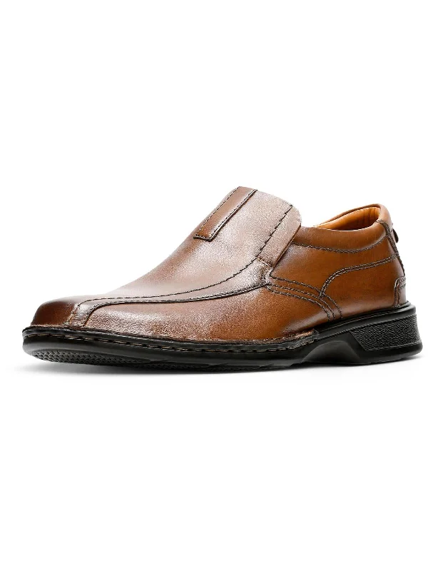 loafers for men with textured leather upper for a refined look-Escalade Step Mens Leather Slip On Loafers