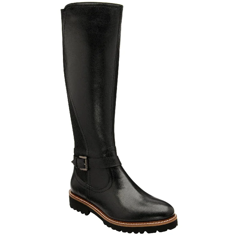 Boots with waterproof materials for rainy weatherLotus Belvedere Ladies Black Leather Side Zip Knee High Boots