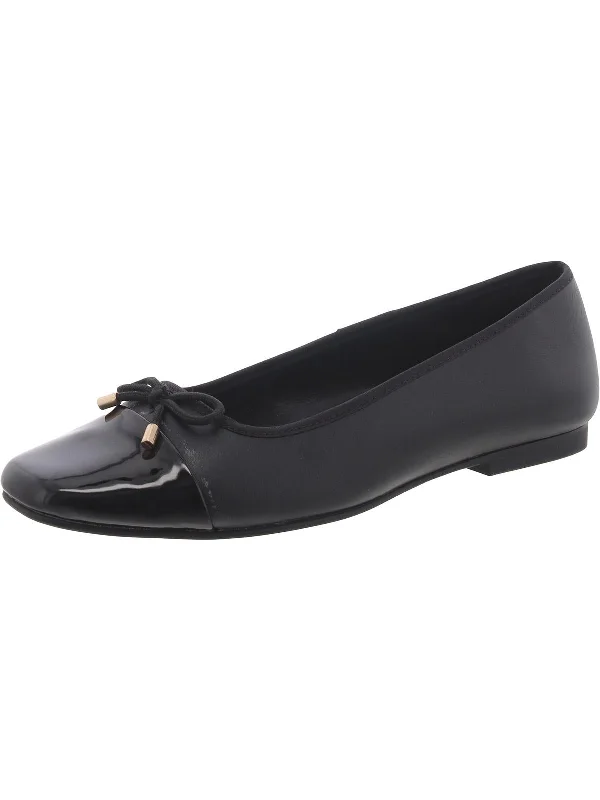 Stylish flats with crochet accents for a unique touchComfortable flats for standing and walking all dayCelsiuss Womens Faux Leather Bow Ballet Flats