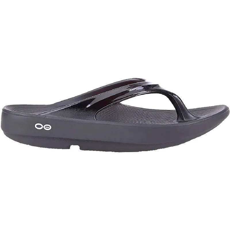 waterproof sandals for outdoor useWomen's OOFOS OOlala Black Synthetic