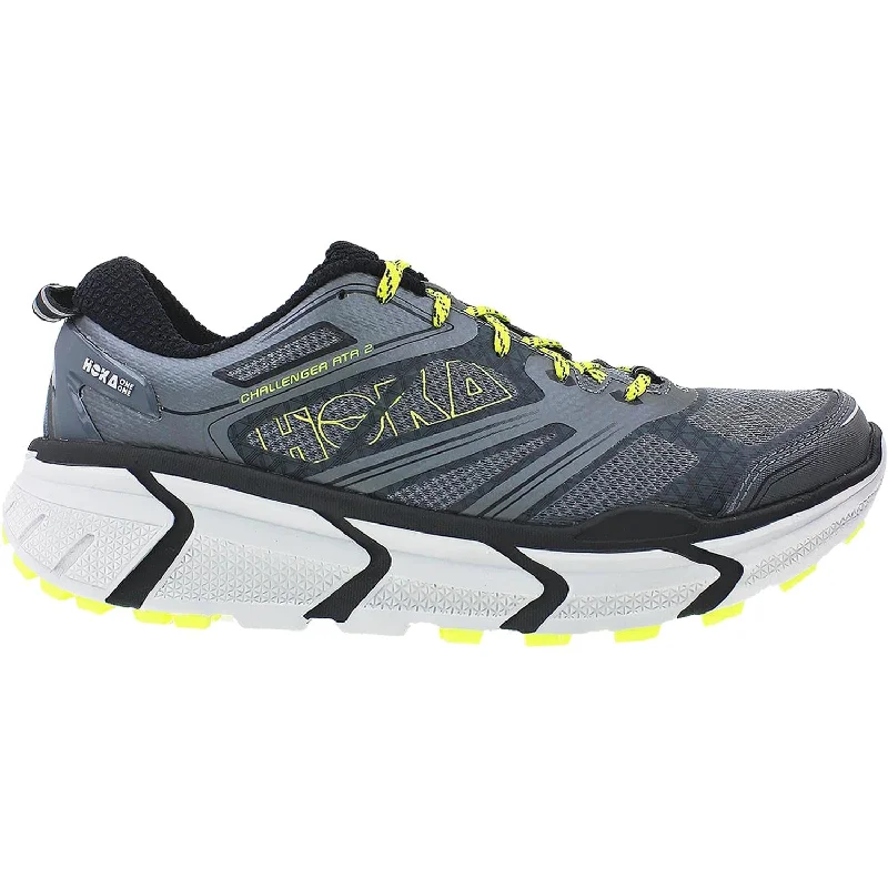 cushioned athletic shoes for long runsMen's Hoka One One Challenger ATR 2 Grey/Citrus Mesh