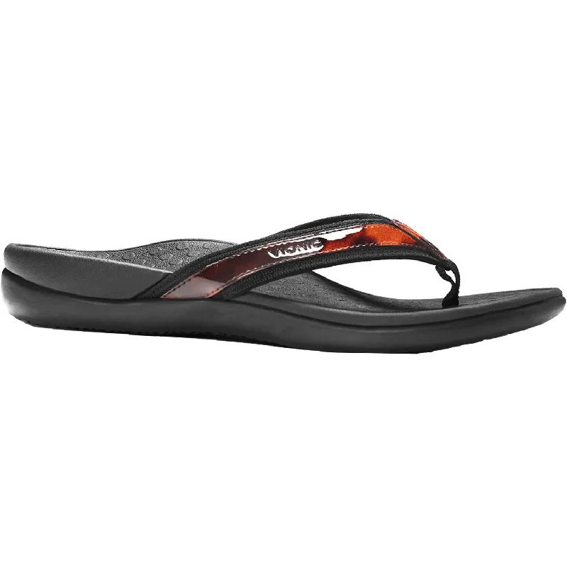 sandals for beachwear accessoriesWomen's Vionic Tide II Tortoise Black Leather