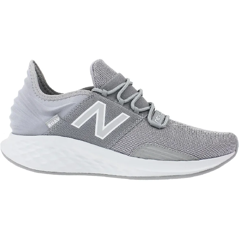 running shoes with extra cushioning for comfortMen's New Balance MROAVLG Fresh Foam Roav Grey Mesh