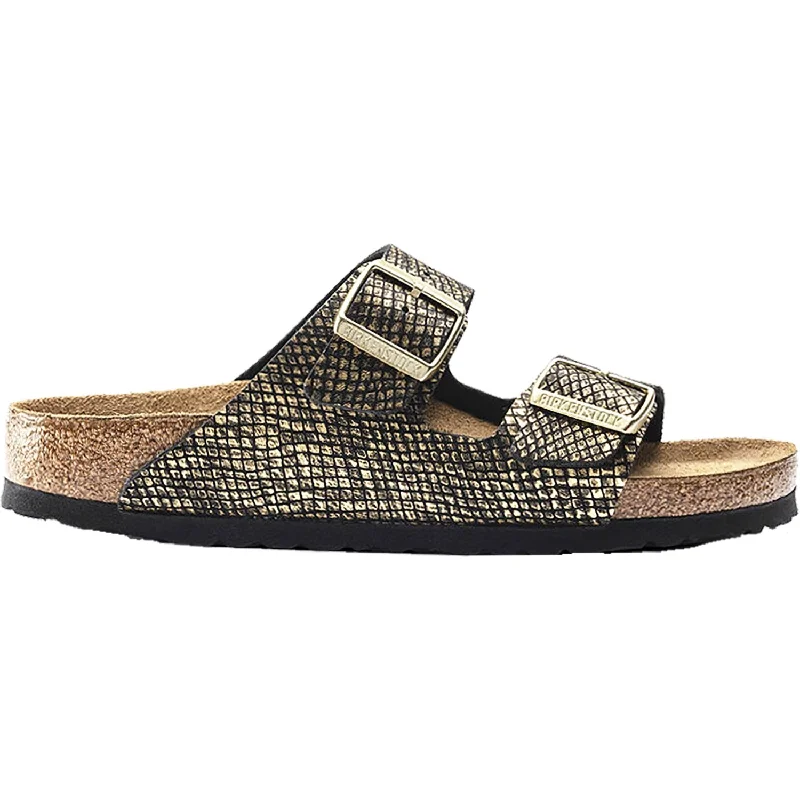 sandals for all-day adventuresWomen's Birkenstock Arizona Python Black Microfiber