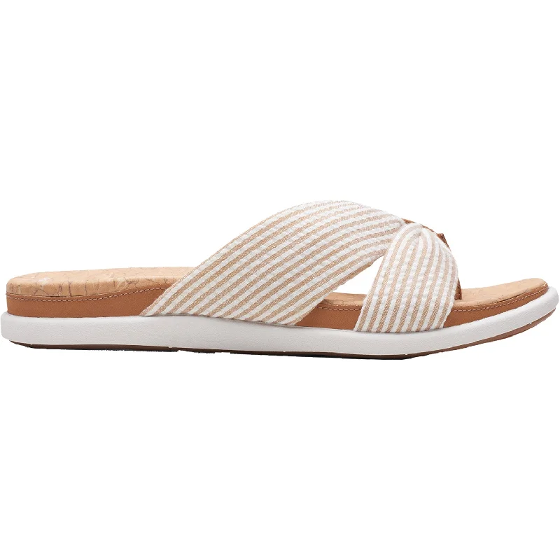 sandals for comfortable travel wearWomen's Clarks Eliza Shore Natural Canvas