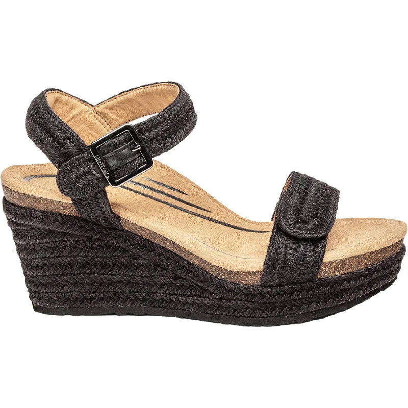 sandals for sitting poolsideWomen's Aetrex Sydney Black Jute