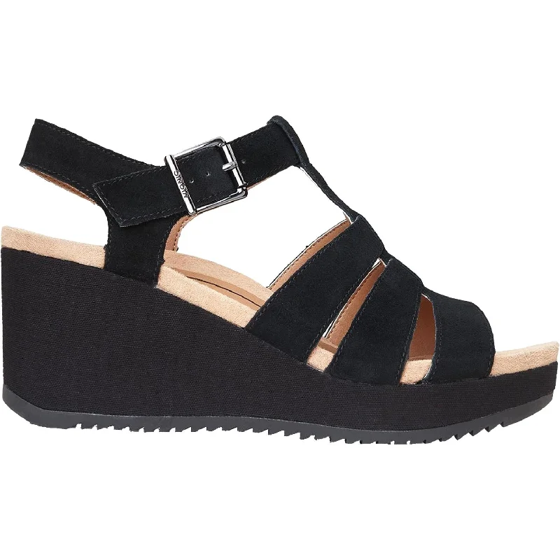 sandals with memory foam for comfortWomen's Vionic Tawny Black Suede