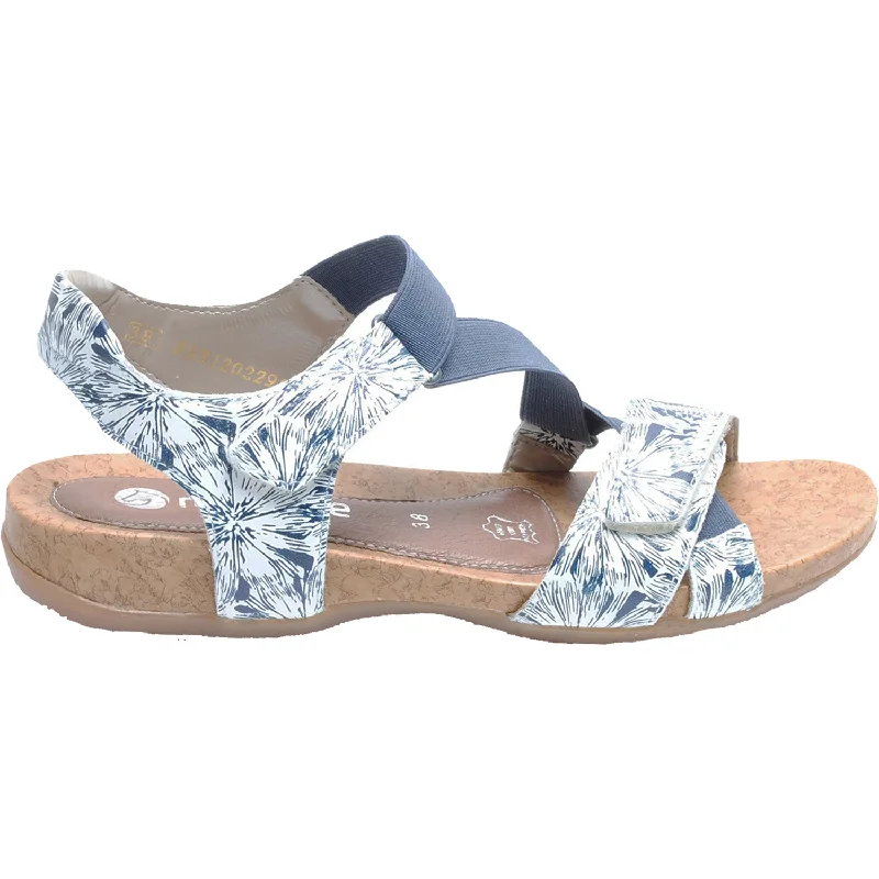 sandals for every day of summerWomen's Remonte R3257-81 Juno 57 White/Royal Blue Leather