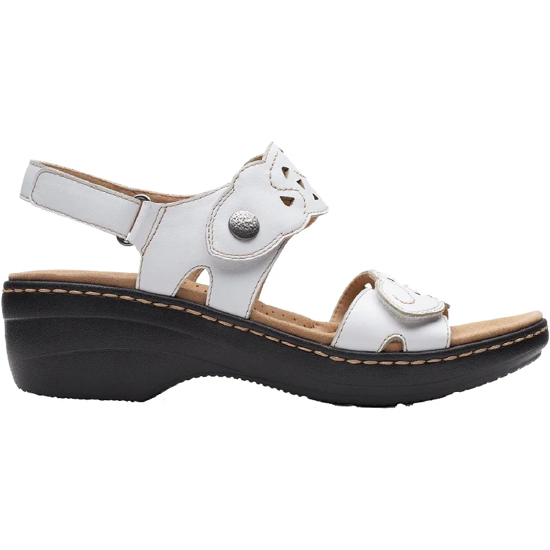 sandals for lazy summer daysWomen's Clarks Merliah Dove White Leather