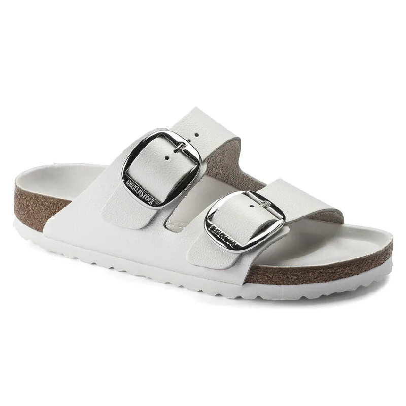 sandals with thick rubber soleArizona Big Buckle Leather White