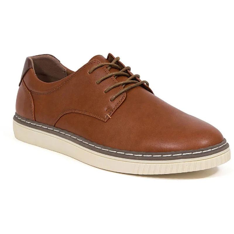 Deer Stags Mens Oakland Faux Leather Lace Up Oxfords